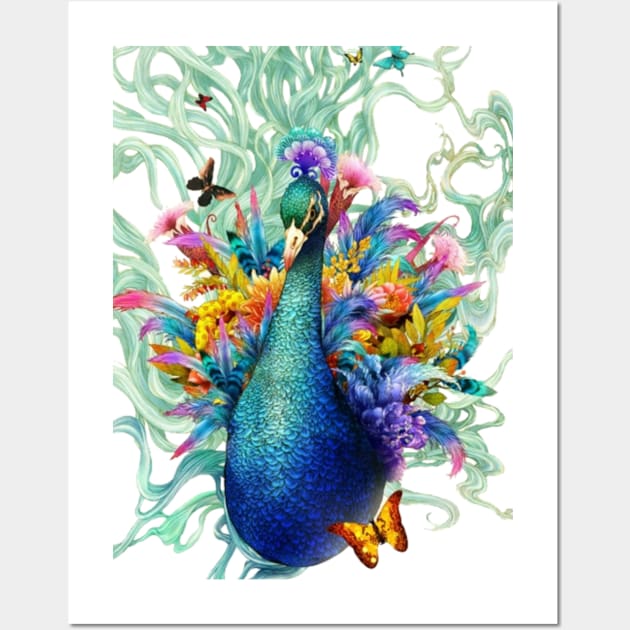 Royal Peacock Wall Art by designsbycreation